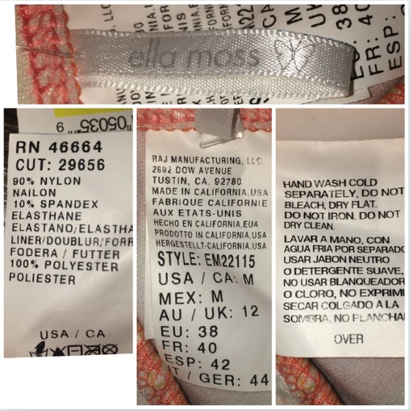 NEW Ella Moss CABANA Ruffle Bandeau Bikini Top size M - Picture 5 of 5